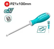 Отвертка крестовая PZ1 100мм TOTAL TSDRSPZ1100