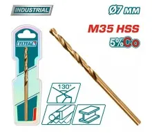 Сверло по металлу M35 HSS-CO 7мм TOTAL TAC11207001