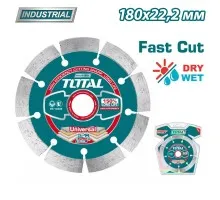Диск алмазный 180x12,0x22,2 мм TOTAL TAC21118012