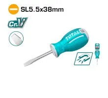Отвертка шлицевая SL5,5 38мм TOTAL TSDRSSL5038