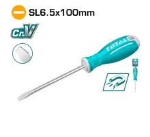 Отвертка шлицевая SL6,5 100мм TOTAL TSDRSSL6100