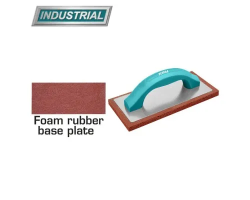 Терка пластмассовая с резиновой губкой 230x100 мм TOTAL THT8320106