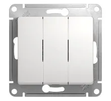 Выключатель 3-кл. СП Glossa 10А IP20 (сх. 1+1+1) 10AX механизм бел. SE GSL000131 