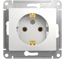 Розетка 1-м ATLAS 16А IP20 с заземл. механизм бел. SE ATN000143