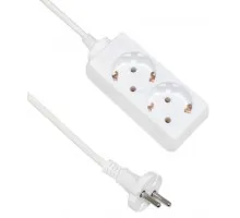 Удлинитель 2 гнезда 5м, 10А 2,2кВт с з/к, ПВС 3*0,75 POWERMAN ETP 