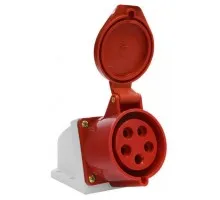 Розетка 125 стационарная 3Р+РЕ+N 32А 380В IP44 TDM