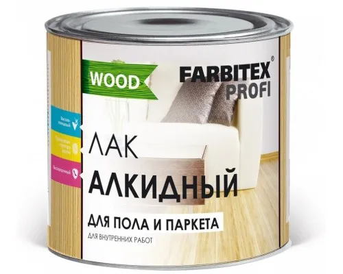 FARBITEX PROFI WOOD Лак алкидный для пола и паркета бесцветный 3л