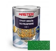 MASTER Грунт-эмаль по ржавчине 3 в 1 молотковая Зеленый 0,4л
