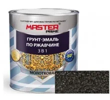 MASTER Грунт-эмаль по ржавчине 3 в 1 молотковая Черный 2л