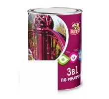 OLECOLOR Грунт-эмаль по ржавчине 3 в 1 Белый 0,9кг