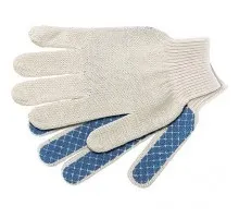 Перчатки х/б, ПВХ покрытие, шахматный облив, 10 класс