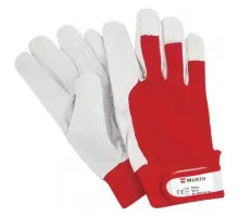 0899400133 WURTH Защитные перчатки с кожаными вставками"protect" р-р 9