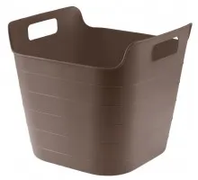 67509 Ведро гибкое сверхпрочное, 26л, коричневое, Сибртех