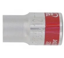 13684 Головка торцевая, 12мм, двенадцатигранная, CrV, под квадрат 1/2, хромированная Matrix