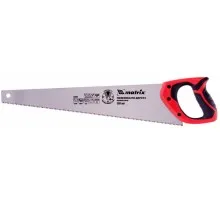 Ножовка по дереву, 500мм, 7-8 TPI, зуб-3D, каленый зуб, двухкомпонентная рукоятка Matrix