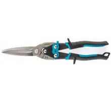 Ножницы по металлу "Piranha", 270мм, прямой проходной рез, сталь СrMo, двухкомпонентные рукоятки Gross