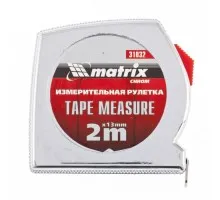 Рулетка Chrom, 2м*13мм, хромированный корпус Matrix 