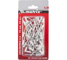 Заклепки 4,0*10 мм RAL 9003 (сигнально-белый) 50 шт. MATRIX