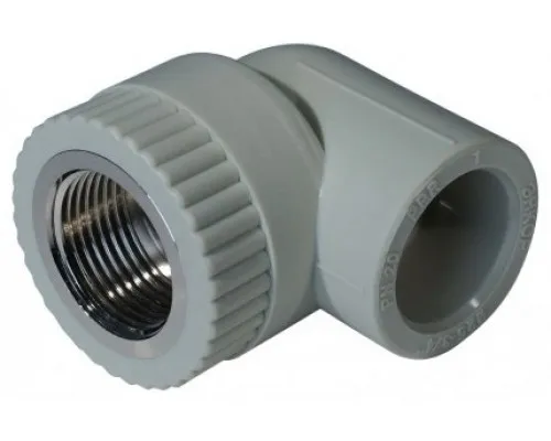 Угольник комбинированный 25*1/2", внутренняя резьба, серый RTP