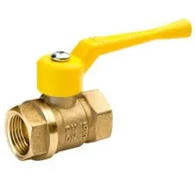 Кран шаровый латунный 1/2" ГАЗ с внутренней/внутренней резьбой ручка-рычаг 11Б27п4 ЦВЕТЛИТ 