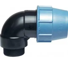 UNIDELTA Колено с наружной резьбой DN 20*1/2", угол изгиба 90°