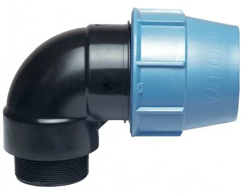 UNIDELTA Колено с наружной резьбой DN 20*3/4", угол изгиба 90°