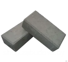 Плитка тротуарная "Кирпичик" вибропрессованная Серая 20*10*6см