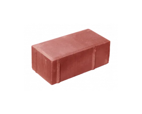 Плитка тротуарная "Кирпичик" вибропрессованная Красный 20*10*6см