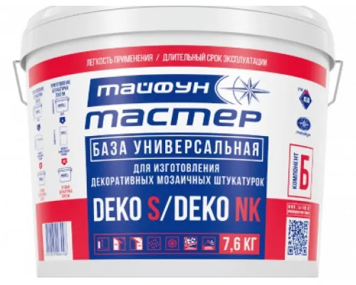 Декоративная мозаичная штукатурка «Тайфун Мастер» DEKO S 7,6кг