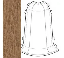 IDEAL К-55 Угол наружный «Комфорт» 206 Дуб коньячный