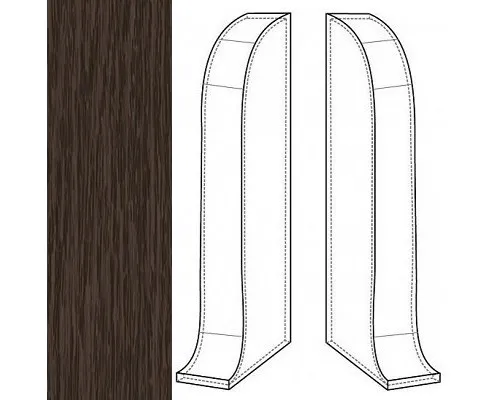 IDEAL К-55 Заглушка торцевая правая «Комфорт» 351 Каштан