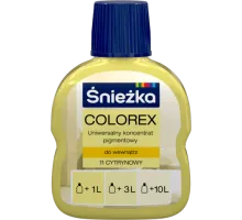 ŚNIEŻKA COLOREX Универсальный пигментный концентрат №11 Лимонный 0,1л