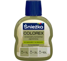 ŚNIEŻKA COLOREX Универсальный пигментный концентрат №72 Оливковый 0,1л