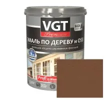 Эмаль по дереву и OSB Шоколадная VGT 1кг