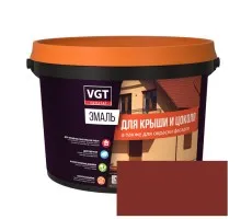 VGT Эмаль для крыши и цоколя полуглянцевая Бордовая 10кг