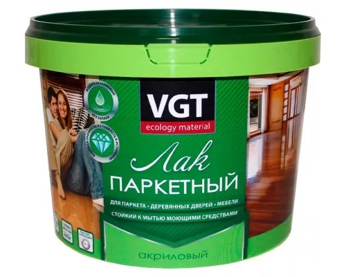 VGT Лак акриловый паркетный по дереву матовый 0,9кг