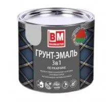 BAUMASTER Грунт-эмаль по ржавчине 3 в 1 Светло-серая RAL 7004 0,8кг