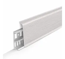 IDEAL D70 Плинтус 2.2м «Deconika» с центральным кабель-каналом для монтажа и проводов 255 Ясень Бьянко