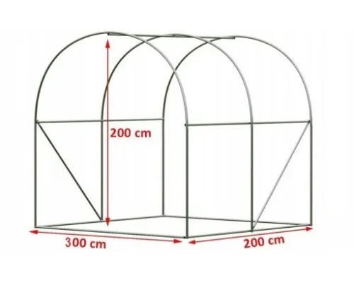 Удлинение каркаса теплицы "Агроном Люкс" 2м